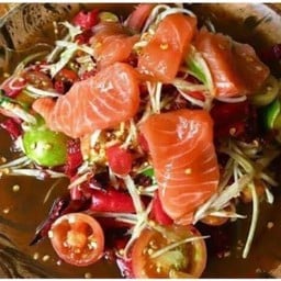 ตำปลาร้าแซลม่อน