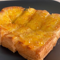 ปังปิ้งเนย+แยมส้ม