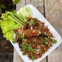 ลาบปลานิลกรอบ