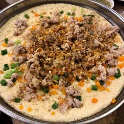 ไข่ตุ๋นหมูสับหม้อไฟ