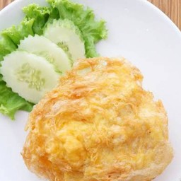 ข้าวไข่เจียว(ซอลมะเขือเทศ)
