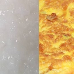 โจ๊กเปล่า  +  ไข่เจียว