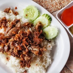 เป็ดกระเทียมราดข้าว