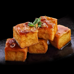 Fish Tofu Tamarind sauce ( เต้าหู้ปลาทอดซอสมะขาม)