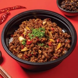 ข้าวหน้าเนื้อสับหม่าล่าไฟลุก