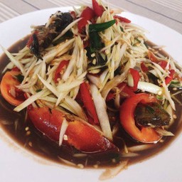 ตำปูปลาร้า , ขนมจีน