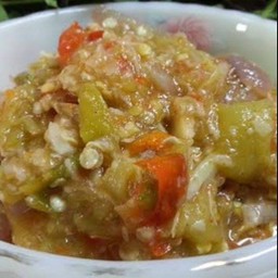 น้ำพริกน้ำปลาปลาย่าง