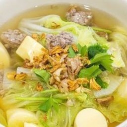 ต้มตืดผักกาดขาวเต๋าหู้