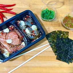 Setแซลม่อน+กุ้งดองซีอิ้ว