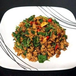 กระเพราหมู(เป็นกับ)