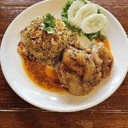 ข้าวหมกราดมัสมั่นไก่