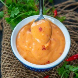 Seafood mayo sauce dip.