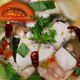 ต้มยำปลากระพงน้ำใส