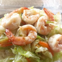 ผัดกะหล่ำกุ้ง(ราดข้าว)