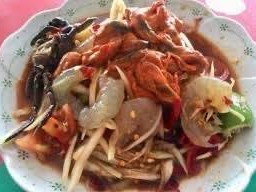 ตำหอยดองกุ้งสด