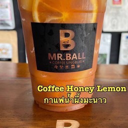 กาแฟน้ำผึ้งมะนาว เย็น