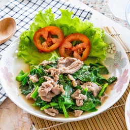 ข้าวคะน้าน้ำมันหอย