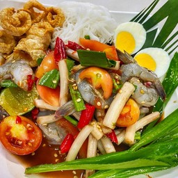 ตำไหลบัวกุ้งสด