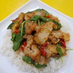 ข้าวกะเพราหมูกรอบ