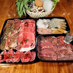 หมูกระทะ-สุกี้ เนื้อ+ทะเล ชุดใหญ่