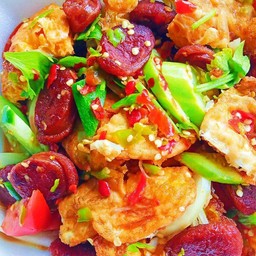 ยำกุนเชียง,ไข่ดาว