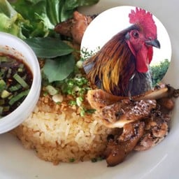 Garlic streamed Rice with Grilled Chicken