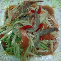 ตำกุ้งสด