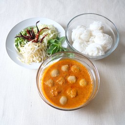 ขนมจีนปั้นข้าวปุ้น ขนมหวาน