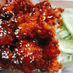 ข้าวไก่เกาหลีพริกเผ็ด