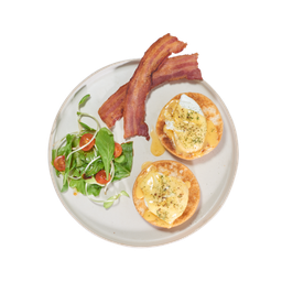 B8 Eggs Benedict with Bacon ไข่เบเนดิกส์กับเบคอน