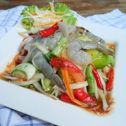ตำกุ้งสด