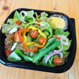 สลัดผักอินทรีย์ น้ำสลัดงาคั่วญี่ปุ่น