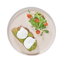 B14 Avocado & Eggs on toast ขนมปังหน้าอโวคาโด้และไข่