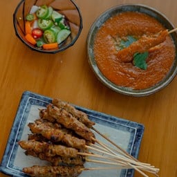 คอหมูสะเต๊ะโฮมเมดย่างถ่าน