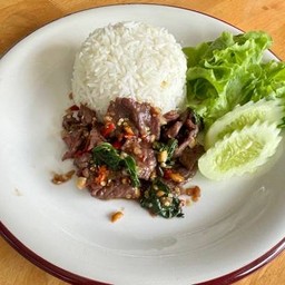 ข้าวหน้าเนื้อกระเพรา