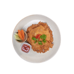 T3 Thai style Omelette with rice ข้าวไข่เจียว