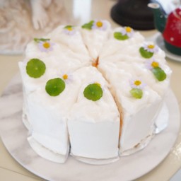 Coconut white swan cake