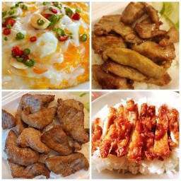 ข้าวหมูทอดน้ำปลา สามชั้นทอดน้ำปลา กระเพราสามชั้น อร่อยเหาะ