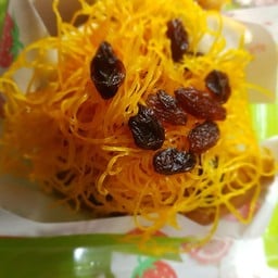 ปังปิ้งไส้ทะลัก ฝอยทอง + ลูกเกด (ลูก)