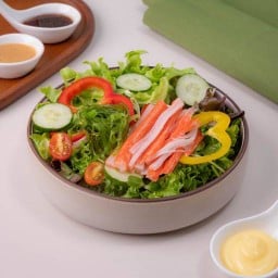 สลัดผัก+ยำสาหร่าย+ปูอัด