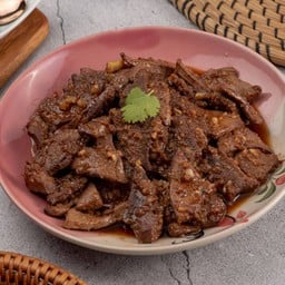 ตับหมูผัดกระเทียม (กับข้าว)