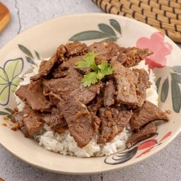 ตับหมูผัดกระเทียม (ราดข้าว)