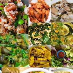 ครัวอาแอ๋ว ข้าวแกงใต้ ไก่ทอดหาดใหญ่ อาหารตามสั่ง อาหารอีสาน เจ้าเก่าศรีสามพราน