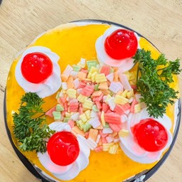 เค้กเป่าวันเกิด ส้มเยลลี่เรนโบว์