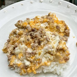 ข้าวไข่ขยี้หมูสับ