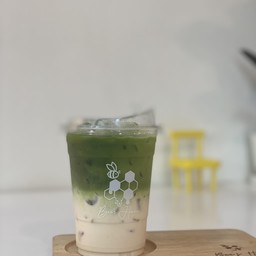 มัทฉะลาเต้(นมน้ำผึ้ง)