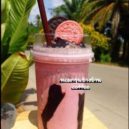 นมสดสตอร์เบอร์รี่+โอริโอ้ ปั่น