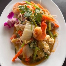 สุกี้น้ำ/แห้ง(ทะเล กุ้ง/หมึก)