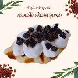 ครอฟเฟิล ครีมสด ลูกเกด