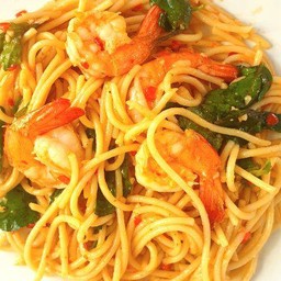 สปาเก็ตตี้ขี้เมา กุ้ง